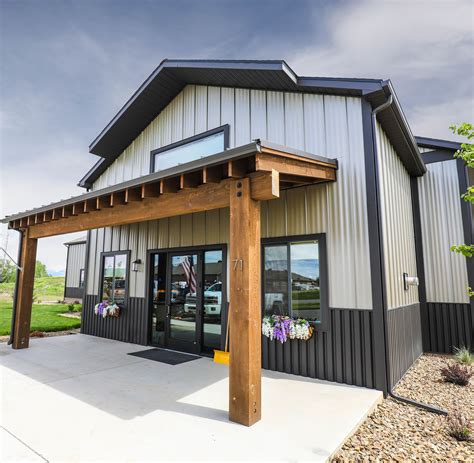 metal building with front porch